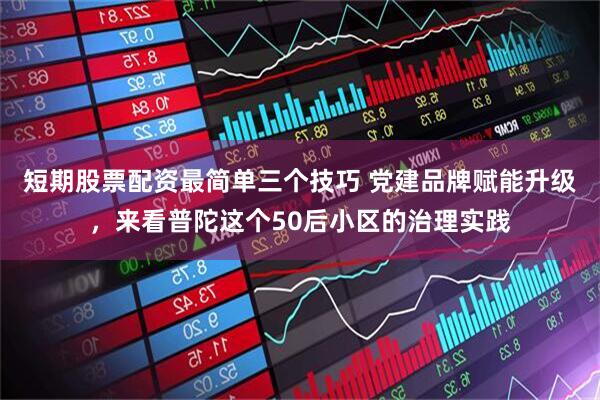 短期股票配资最简单三个技巧 党建品牌赋能升级，来看普陀这个50后小区的治理实践